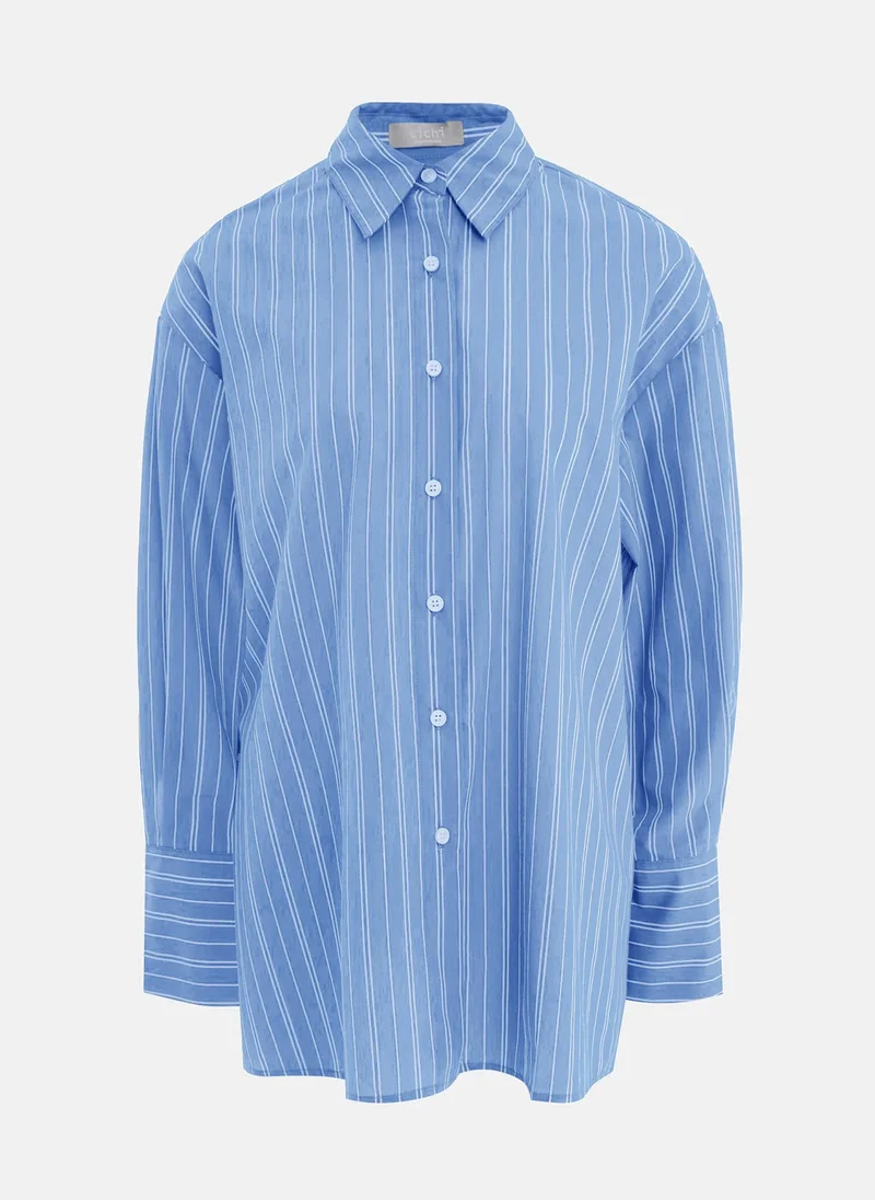 Lichi Striped loose shirt